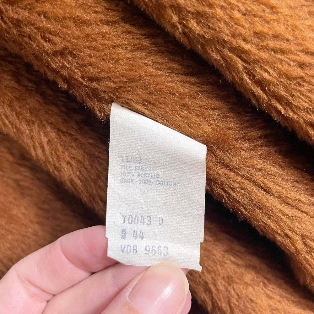 VTG JC Penny‎ Leather Jacket Mens 44 Brown Zip Out Faux Fur Lined 80s Retro
